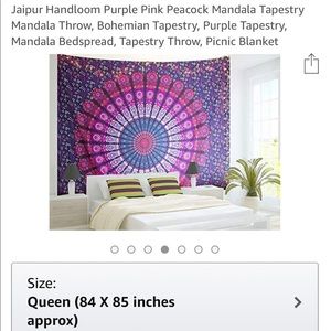 Purple mandala tapestry